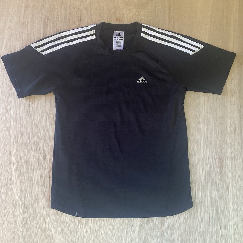 adidas Men's Soccer Training Jersey in Black with White Stripes Size Small